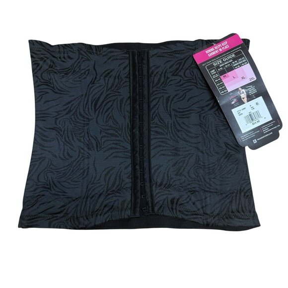 MAIDENFORM SHAPEWEAR WAIST NIPPER EXTRA FIRM BLACK BONED TUMMY TRAINER NEW - Picture 2 of 6